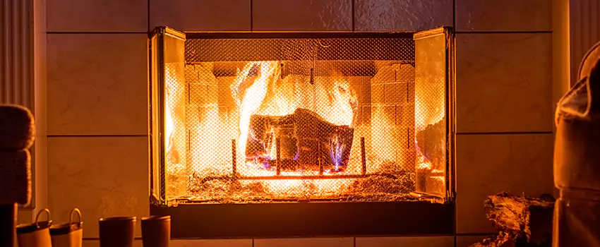 Mendota Hearth Landscape Fireplace Installation in Charlottesville, Virginia
