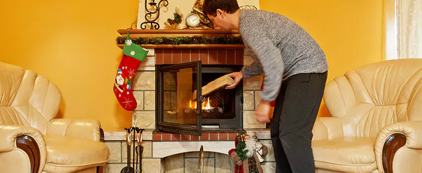 Rusted Metal Fireplace Restoration in Charlottesville, Virginia
